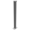Barrier posts | Steel tube  76 x 2,6 mm | stationary, to be fixed by plugs | hot-dip galvanized | with 1 eyelet